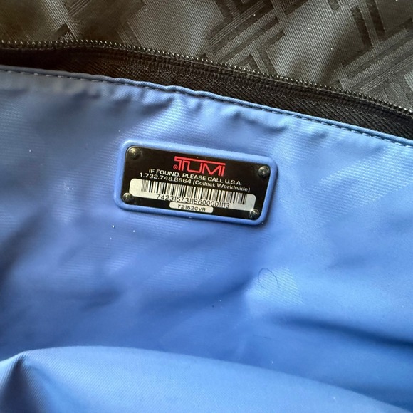 Tumi Black Patterned Expandable Garment Bag Carry On Travel Business - Picture 3 of 16